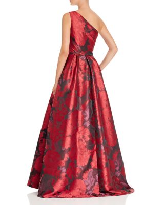 carmen marc valvo infusion one shoulder dress NWT Carmen Marc Valvo Infusion One Shoulder Dress| Navy Blue/Fuchsia Sz.  10P
