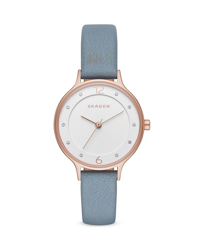Skagen anita leather on sale watch