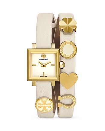 Tory Burch Saucy Charm Double Wrap Watch, 25mm | Bloomingdale's