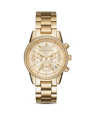 Shop Michael Kors Ritz Watch, 37mm In Gold