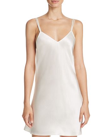 GINIA Strappy Silk Chemise | Bloomingdale's