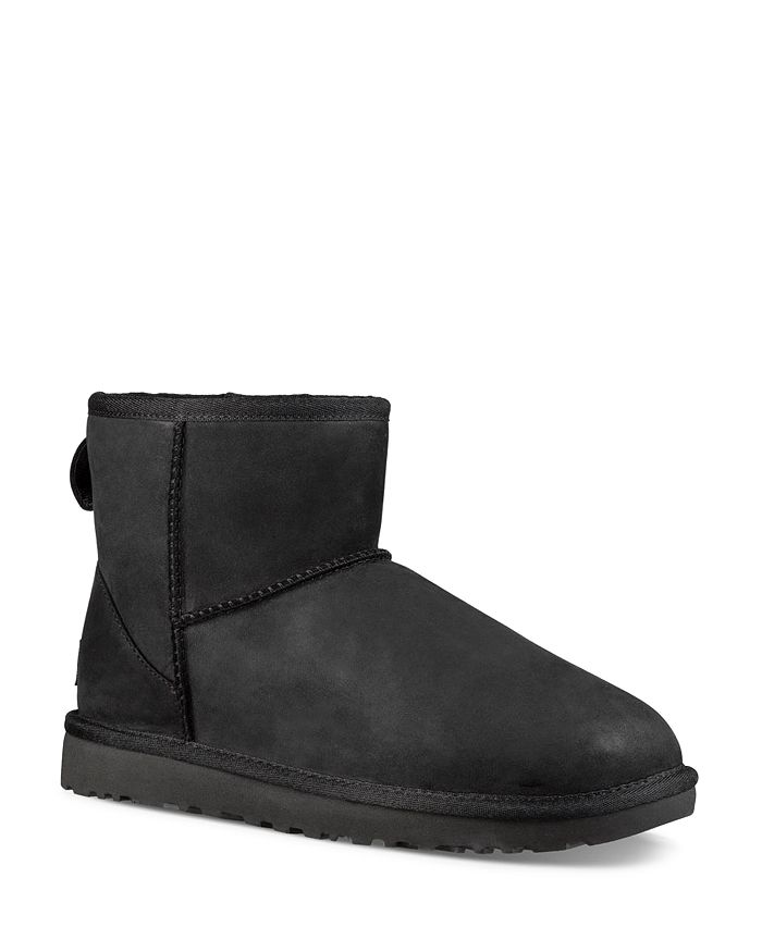 UGG® Classic Mini Leather and Sheepskin Booties | Bloomingdale's