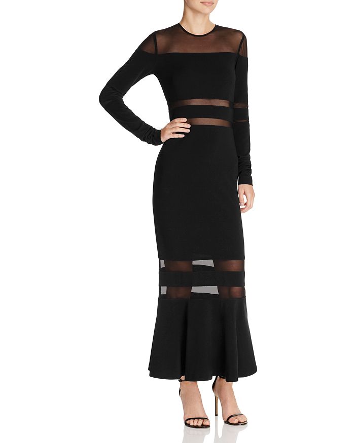 Nicole Miller New York Nicole Miller Illusion Inset Gown
