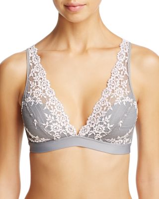 SilRiver Vrouwen Silk Soft Cup Draadloze BH Bralette Top met glad satijn - groen - S