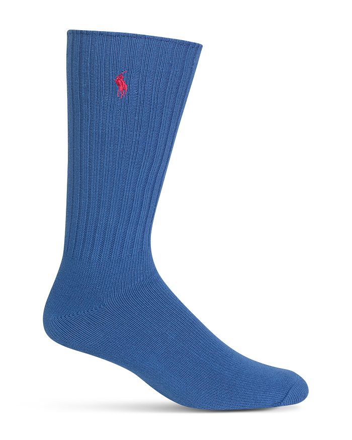 POLO RALPH LAUREN RIBBED CREW SOCKS,8205