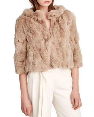 HALSTON HERITAGE HALSTON Cropped Fur Coat | Bloomingdale's
