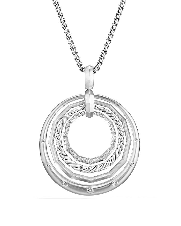 David Yurman Stax Medium Pendant Necklace with Diamonds | Bloomingdale's