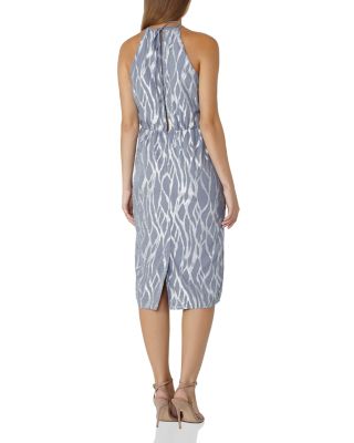 REISS Cass Metallic Burnout Dress | Bloomingdale's Women