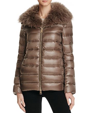 Herno Fur Trimmed Short Down Coat | Bloomingdale's