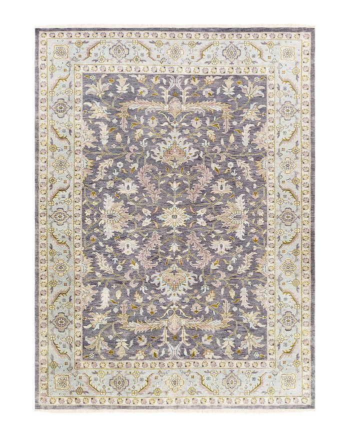 Surya Zeus Area Rug, 9' X 13' In Charcoal/sky Blue/ivory/taupe/olive/beige/mauve