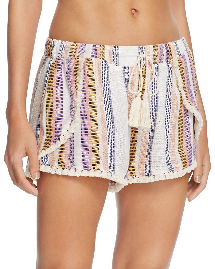 Surf Gypsy Stripe Split Leg Swim Cover Up Shorts Bloomingdale s