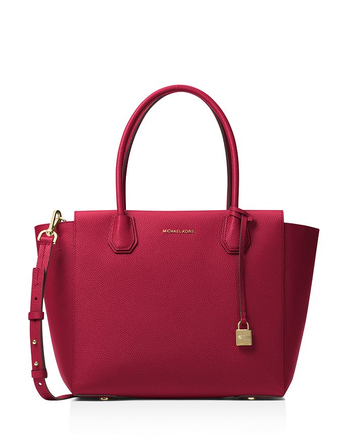 MICHAEL KORS - Mercer Chain Tote - Bright Red - Large