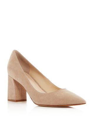 suede pointed pumps