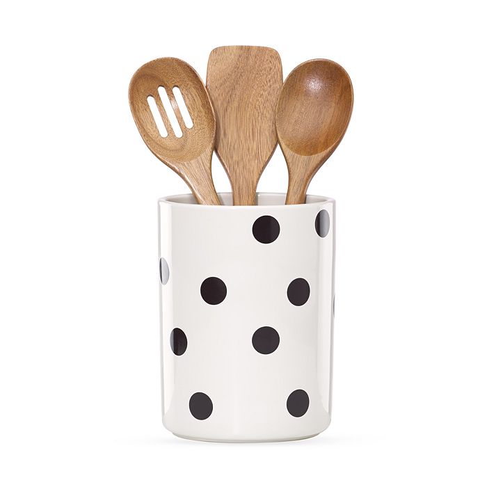 kate spade new york Utensil Crock with 3 Wooden Utensils Bloomingdale's