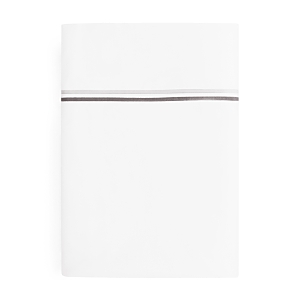 Matouk Essex 350 Thread Count Flat Sheet In Charcoal