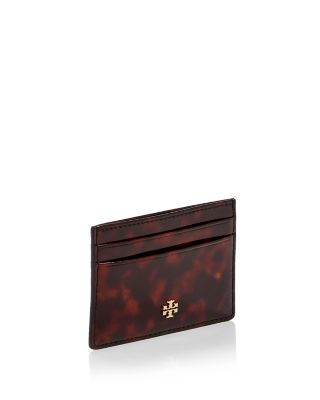 Tory Burch Robinson Tortoise Print Slim Card Case