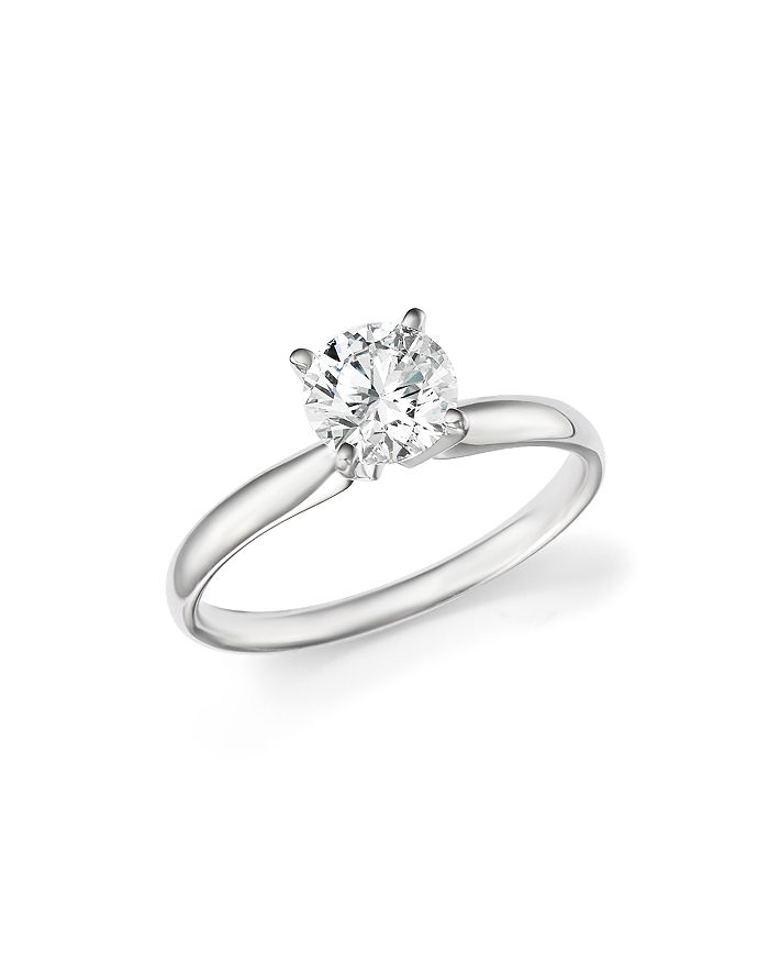 Bloomingdale's Certified Diamond Round Brilliant Cut Solitaire Ring In 18k White Gold, 0.70 Ct. T.w. - 100% Exclusi