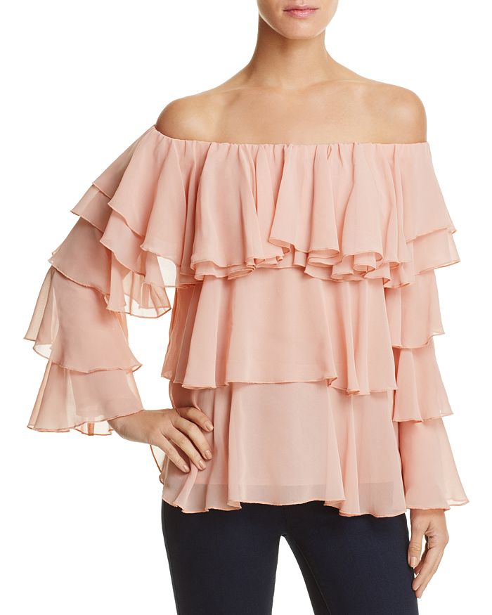 Endless Rose - Off-the-Shoulder Tiered Ruffle Top