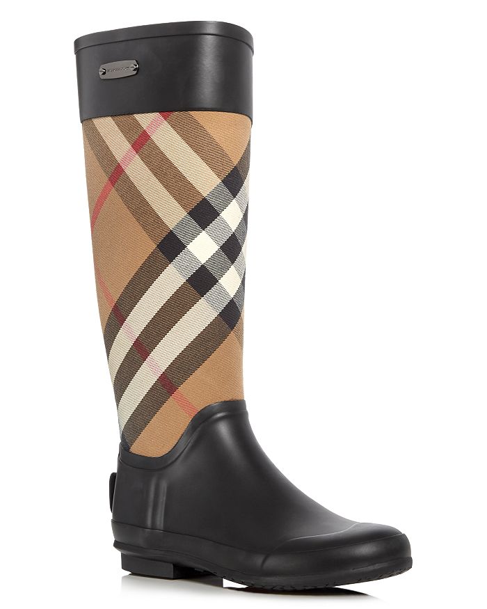 Burberry Women's Clemence Signature Check Rain Boots | Bloomingdale's