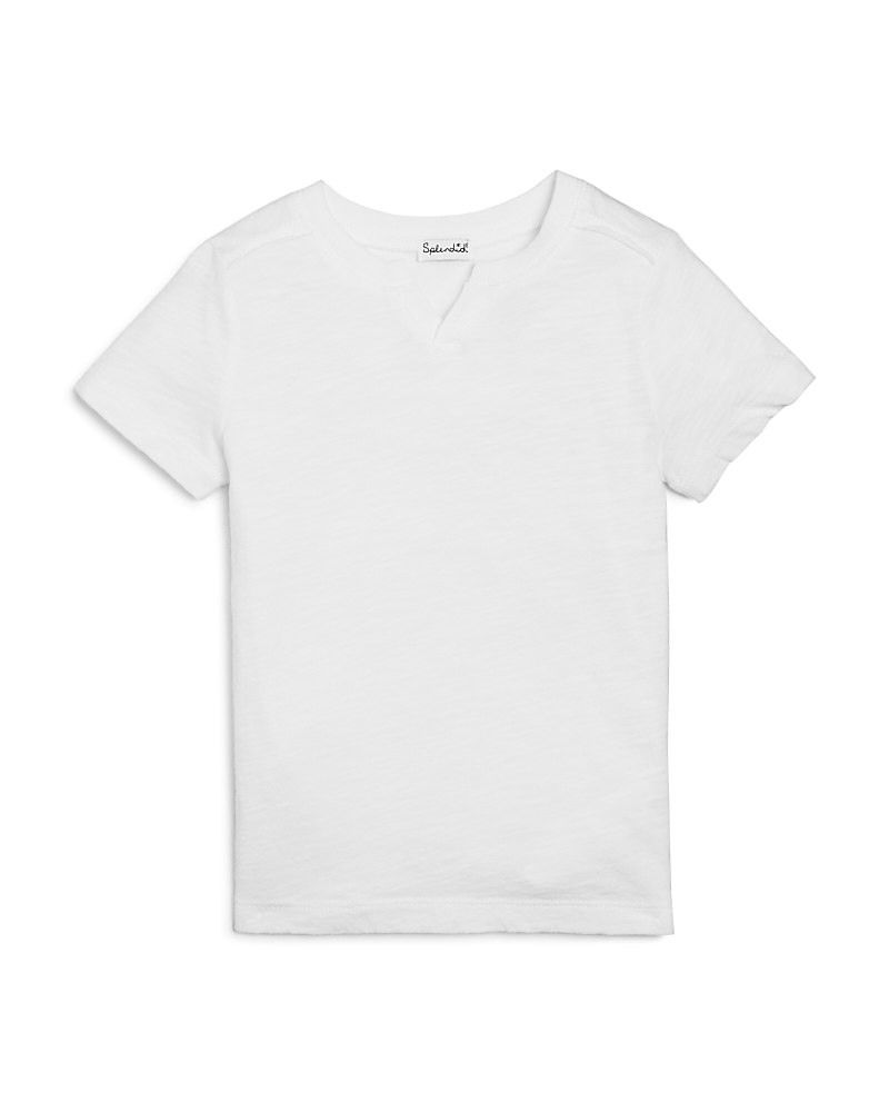 Splendid Boys' Split Crewneck Tee - Little Kid In White