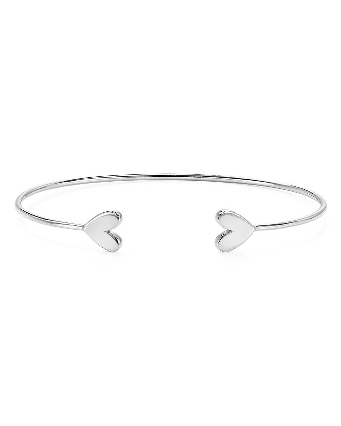 Argento Vivo Heart Cuff Bracelet In Silver