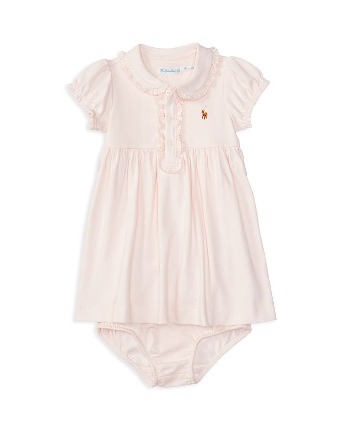 Ralph Lauren Girls Ruffled Dress Bloomer Set Baby In Delicate