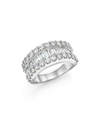 Bloomingdale's Fine Collection - Diamond Round and Baguette Band in 14K White Gold, 3.0 ct. t.w.&nbsp;