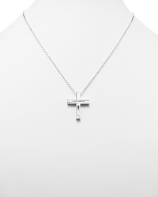 Gucci Sterling Silver Cross Necklace | Bloomingdale's