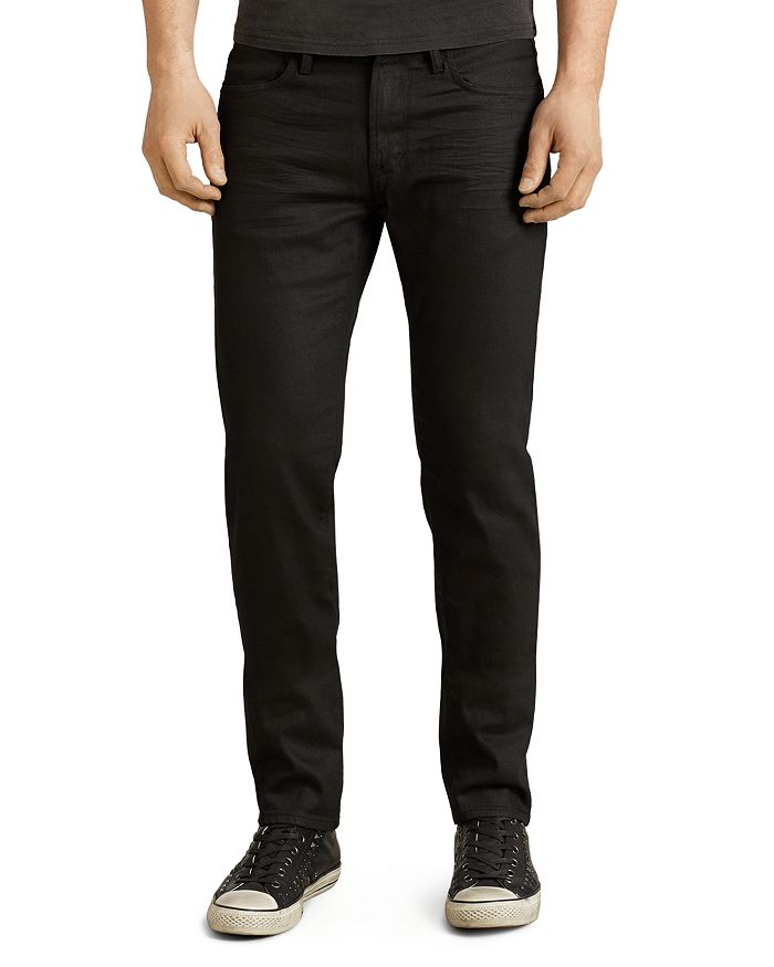 Shop John Varvatos Star Usa Bowery Slim Straight Fit Jeans In Jet Black