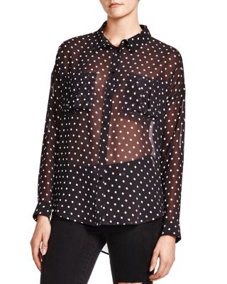 The Kooples - Sheer Dot-Print Shirt