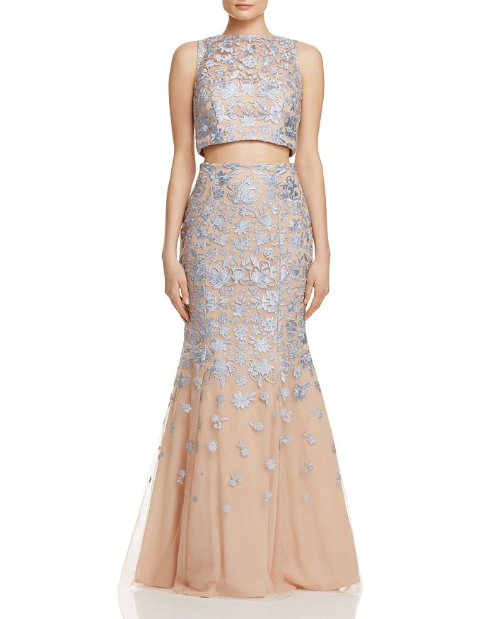 Avery G Embroidered Two Piece Gown Bloomingdale s