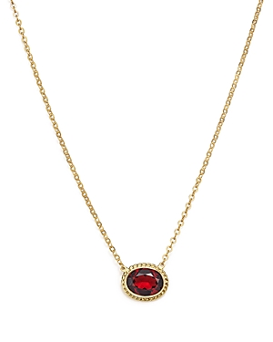 Garnet Bezel Pendant Necklace in 14K Yellow Gold, 18 - 100% Exclusive