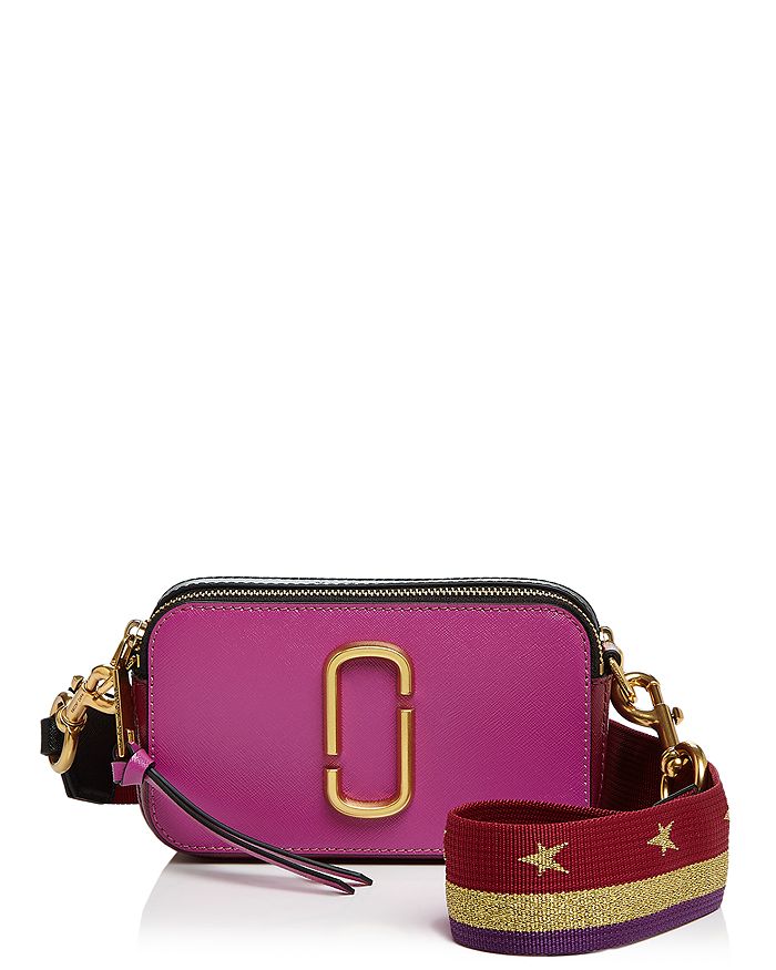 Marc Jacobs Snapshot Leather Camera Bag In Lilac Multi/gold
