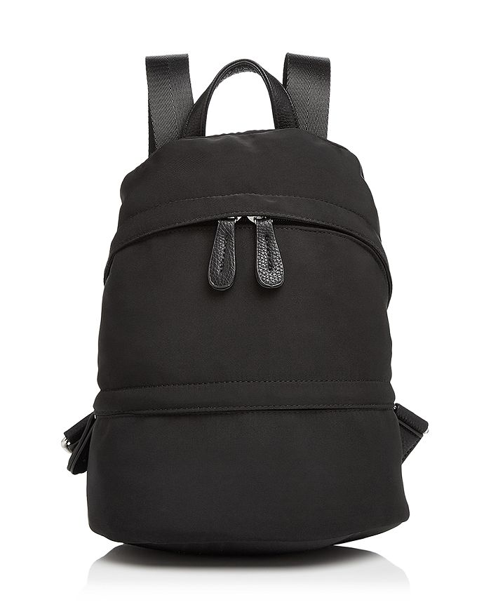 Street Level Nylon Backpack In Black/silver