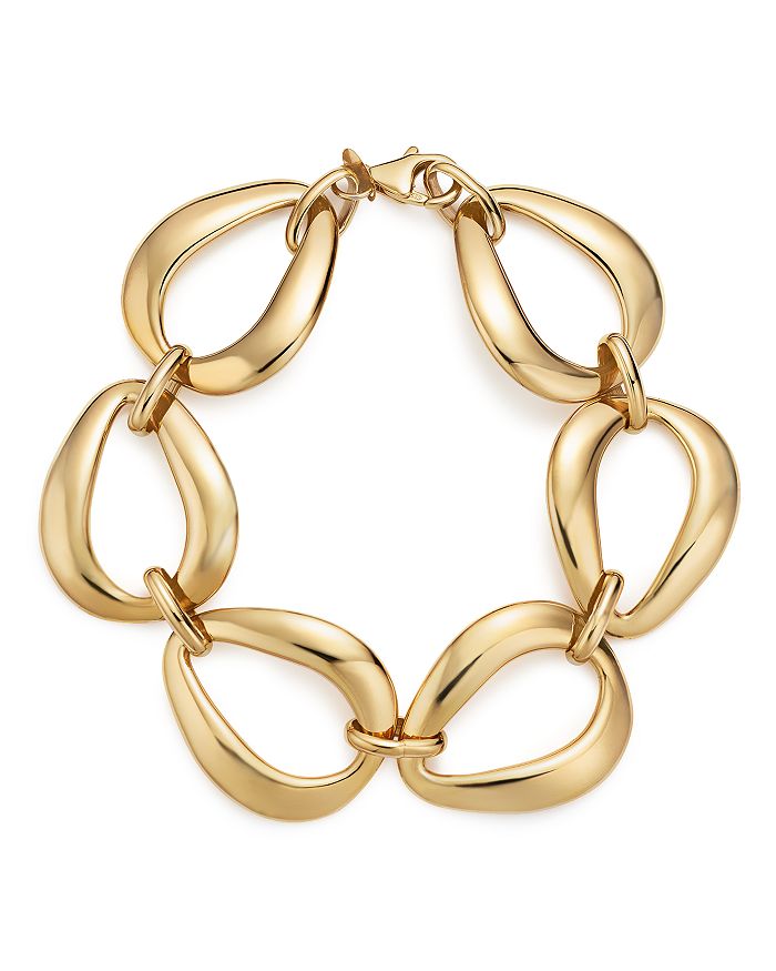 Bloomingdale's 14k Yellow Gold Pear Shape Link Bracelet - 100% Exclusive