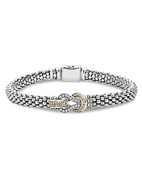 LAGOS - 18K Gold and Sterling Silver Newport Knot Bracelet with Diamonds