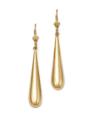 Bloomingdale's 14K Yellow Gold Long Teardrop Earrings - 100% Exclusive ...