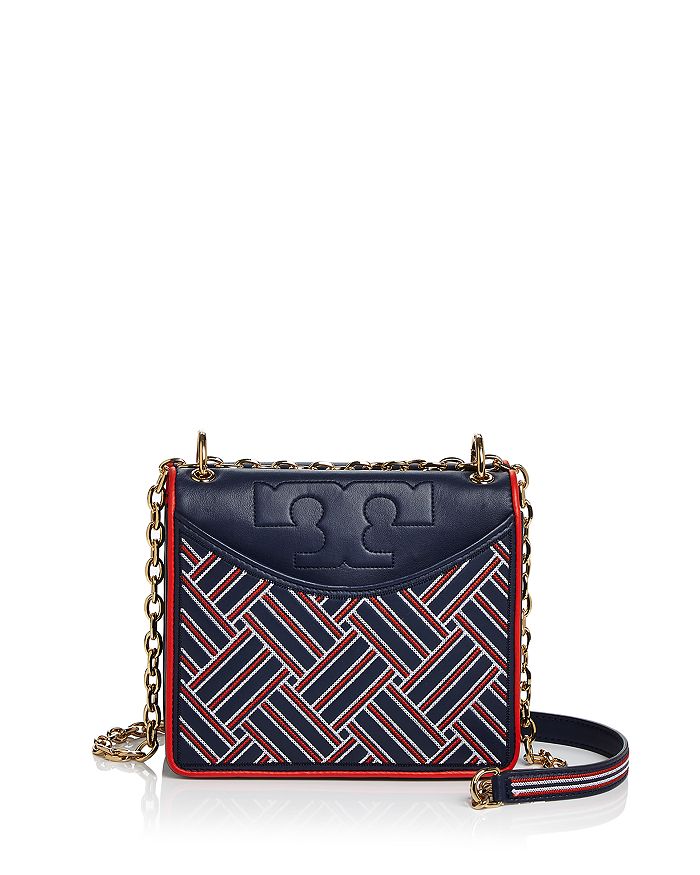 Tory Burch - Alexa Convertible Embroidered Leather Shoulder Bag