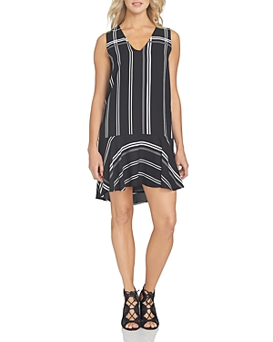 1.state Sleeveless Flounce Hem Dress (Rich Black) Web ID 2526991