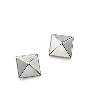 Bloomingdale's 14K White Gold Large Pyramid Earrings - 100% Exclusive