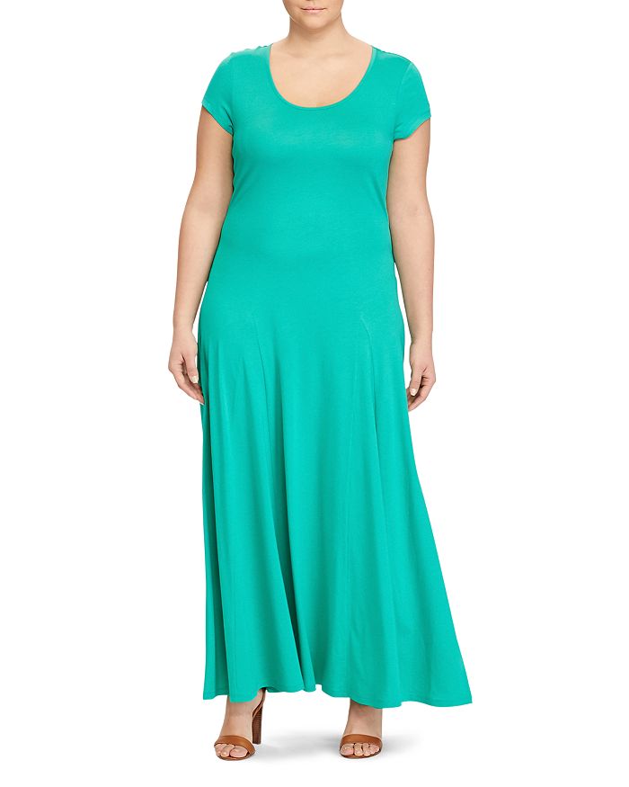 Ralph Lauren Plus Cap Sleeve Maxi Dress | Bloomingdale's