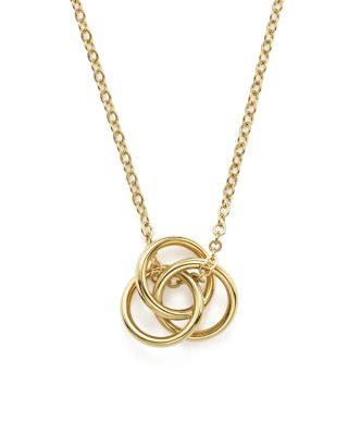 Bloomingdale's Fine Collection - 14K Yellow Gold Love Knot Necklace, 18" - Exclusive