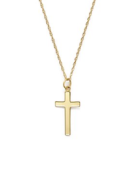 Bloomingdale's - 14K Yellow Gold Cross Necklace, 18" - 100% Exclusive