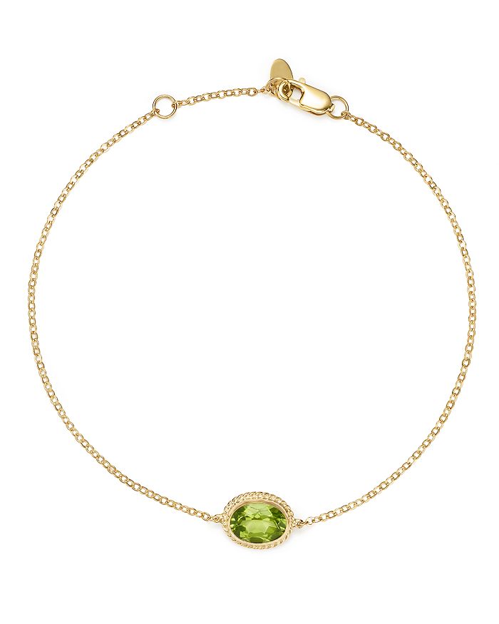 Bloomingdale's Peridot Oval Bracelet In 14k Yellow Gold - 100% Exclusive In Peridot/gold