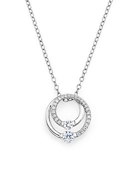 Bloomingdale's - Diamond Circle Pendant Necklace in 14K White Gold, .30 ct. t.w. - 100% Exclusive
