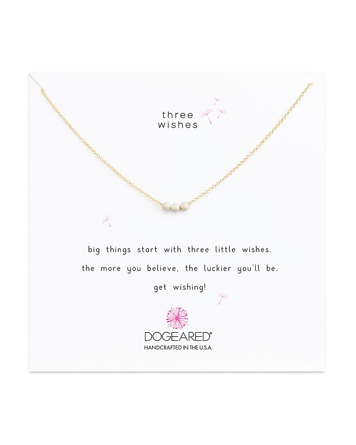 Dogeared Three Wishes Necklace, 16