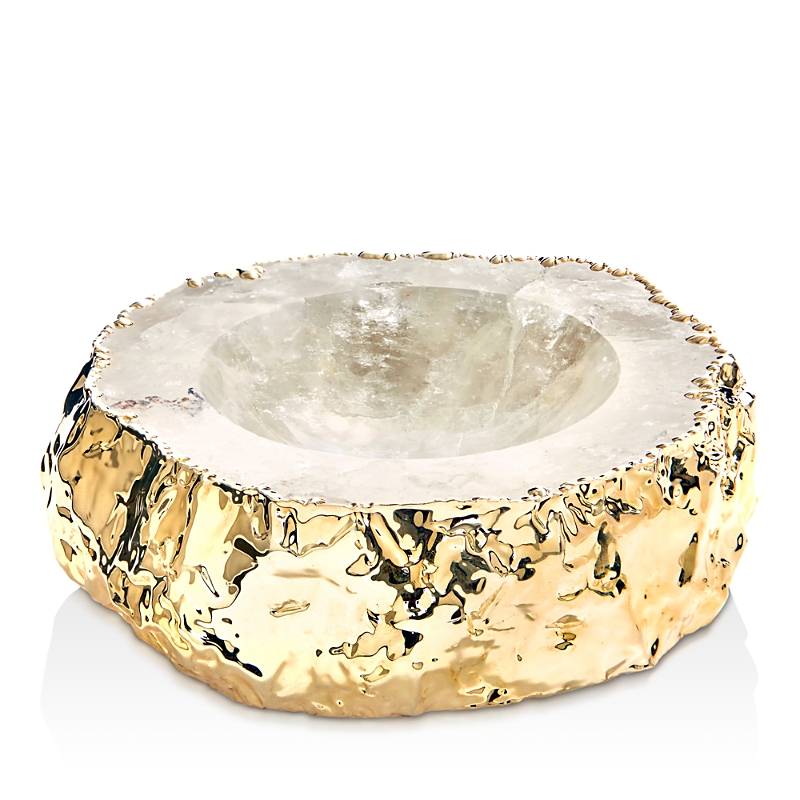 Anna New York Cascita 24k Goldplated Crystal Bowl In Gold