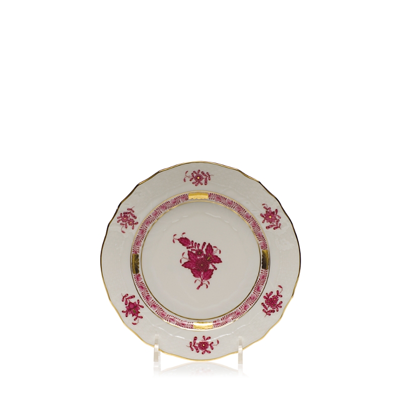 Herend Chinese Bouquet Bread & Butter Plate In Pink/k Gold Trim