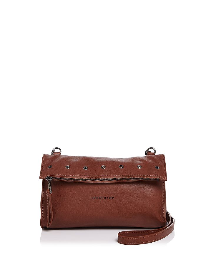 Longchamp Paris Rocks Foldover Leather Crossbody | Bloomingdale's