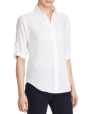 Ralph Lauren Roll Cuff Linen Shirt | Bloomingdale's